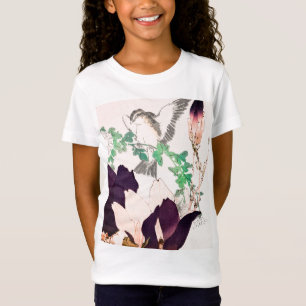 T-Shirt OISEAU IMPRIMÉ JAPONAIS EN BOIS