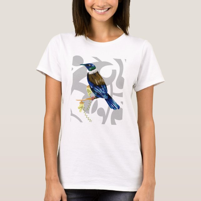 T-shirt Oiseau indigène de Tui Nouvelle-Zélande (Devant)