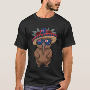 T-shirt Oiseau Kiwi Drapeau Nouvelle-Zélande