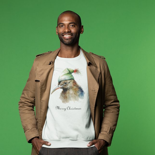 T-shirt Oiseau Kiwi mignon en Casquette elfe de Noël, cout (Créateur téléchargé)