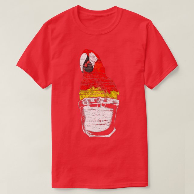 T-shirt Oiseau Macaw Oiseau Pocket Parrot (Design devant)