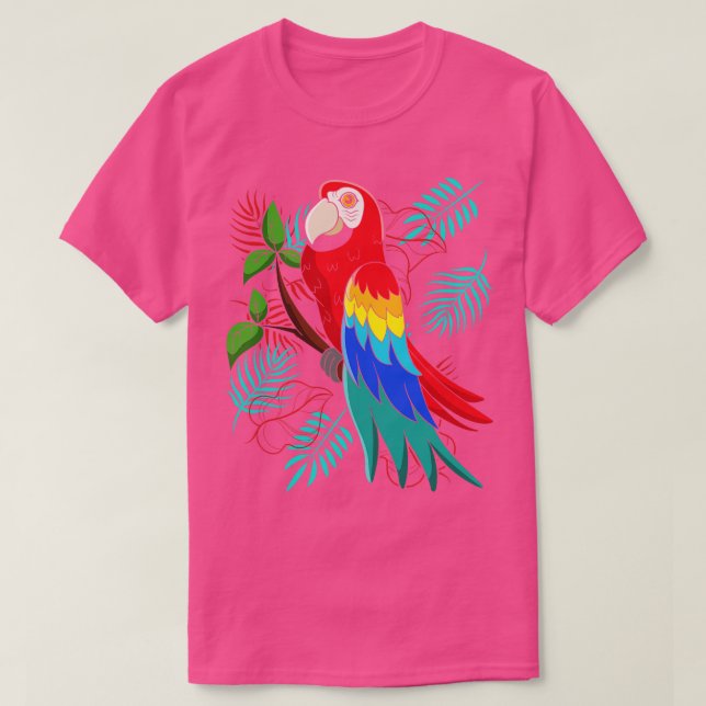 T-shirt Oiseau Macaw Parrot d'observation d'oiseaux tropic (Design devant)