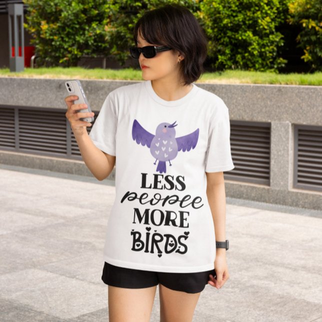 T-shirt Oiseau mignon - Oiseau pourpre Avec Slogan Motivat (Créateur téléchargé)