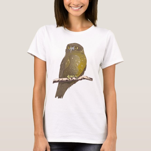 T-shirt Oiseau Morepork RURU NZ (Devant)