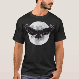T-shirt Oiseau mystique Pleine lune mystique Corbeaux corb