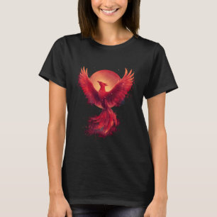 T-shirt Oiseau Mythique Régénération Phénix S'élevant Feu