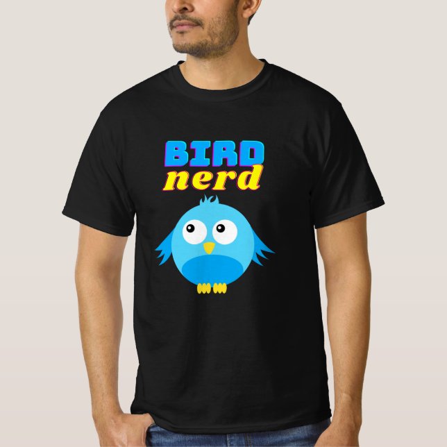 T-shirt Oiseau Nerd Birder mignon Oiseau drôle (Devant)