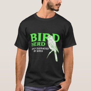 T-shirt Oiseau Nerd Facilement Distrait Par Les Oiseaux Pr