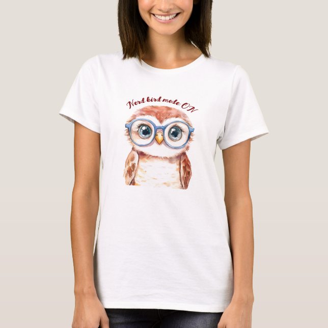 T-shirt Oiseau Nerd geek (Devant)