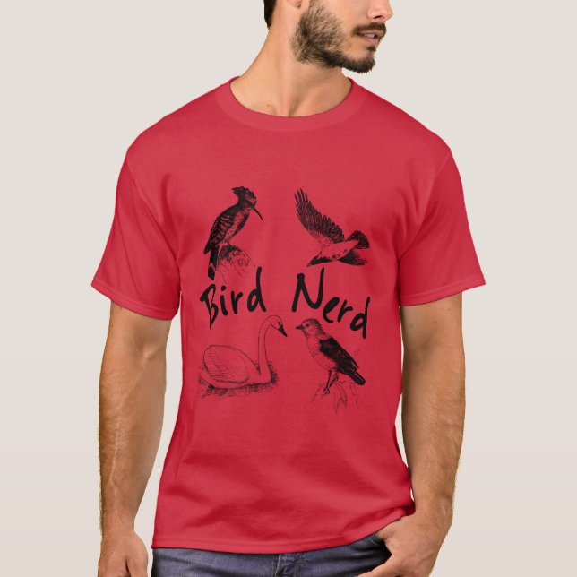 T-shirt Oiseau Nerd Observation d'oiseaux Ornithologue Win (Devant)