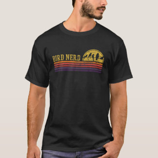 T-shirt Oiseau Nerd Rétro Vintage en détresse ornithologiq