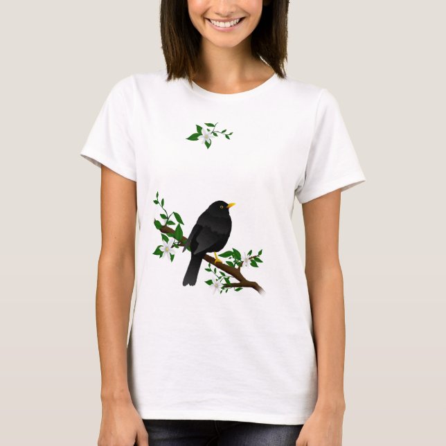 T-shirt Oiseau noir (Devant)