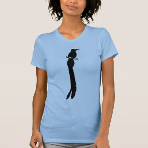 T-shirt Oiseau noir de graphique de silhouette de paradis