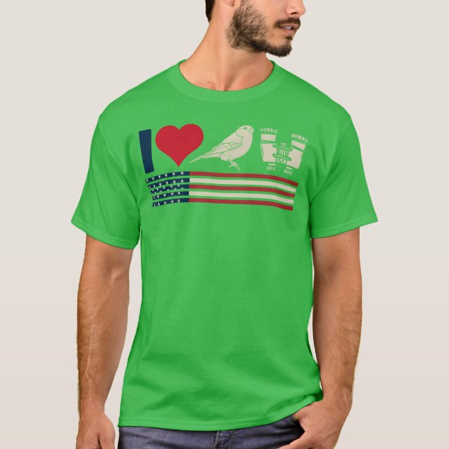 T-shirt Oiseau Observation Ornithologie ami rétro (Devant)