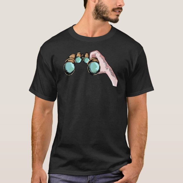 T-shirt Oiseau Observation Ornithologue Amoureux Binocular (Devant)