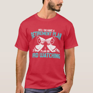 T-shirt Oiseau observer mignonne Oiseau Ami amoureux rétro