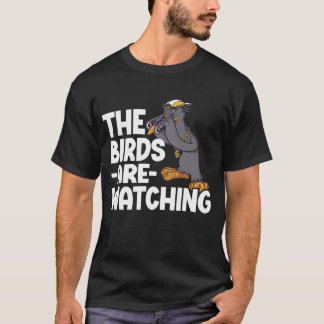 T-shirt Oiseau observer mignonne Oiseau Amoureux famille