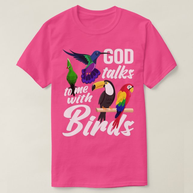 T-shirt Oiseau observer Ornithologue Dieu Foi Oiseau Nerd (Design devant)