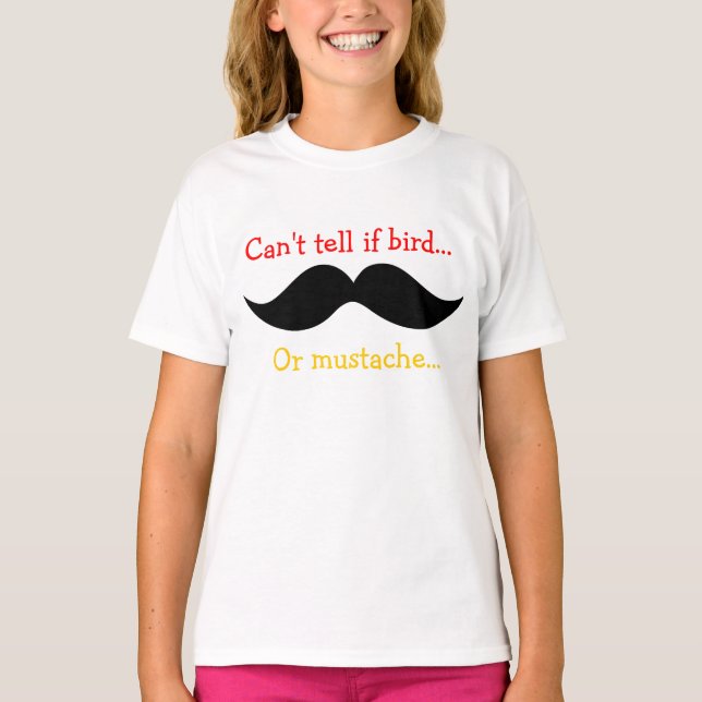 T-shirt 'Oiseau ou Moustache' (Devant)