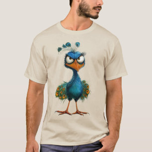 T-shirt Oiseau paon excentrique