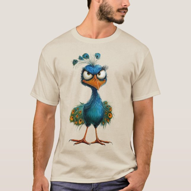 T-shirt Oiseau paon excentrique (Devant)