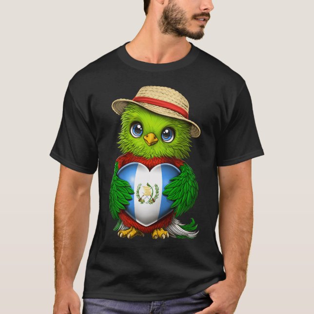 T-shirt Oiseau Quetzal du Guatemala (Devant)