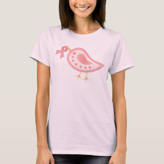 T-shirt Oiseau rose en ruban