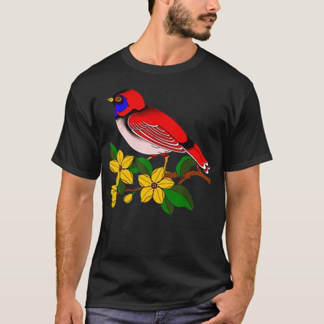 T-shirt Oiseau rouge (Devant)