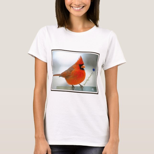 T-shirt Oiseau rouge cardinal (Devant)