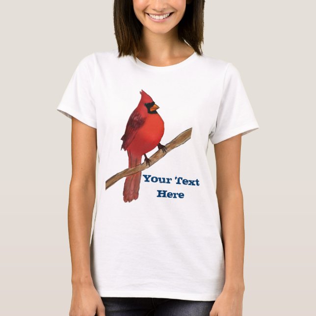 T-shirt Oiseau rouge cardinal du nord (Devant)