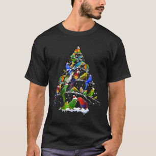 T-shirt Oiseau sapin de Noël Drôle Amateurs d'oiseaux de N