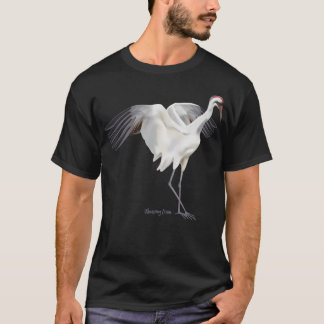 T-shirt Oiseau sauvage de la grue blanche