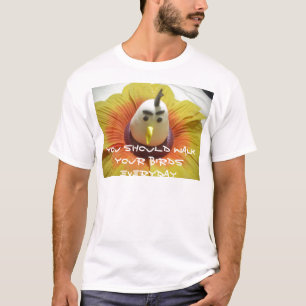 T-shirt Oiseau sculpté en Tournesol Imprimer