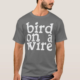 T-shirt oiseau sur fil