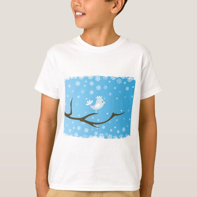 T-shirt Oiseau sur un arbre (Devant)