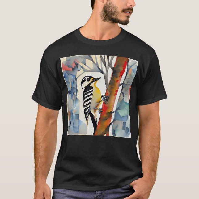 T-shirt Oiseau sur un arbre vintage (Devant)
