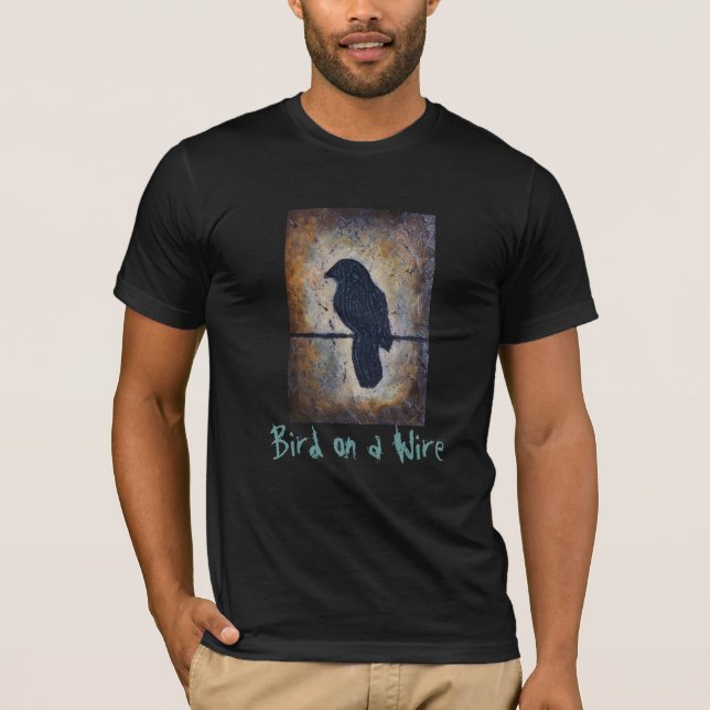 T-shirt Oiseau sur un fil (Devant)