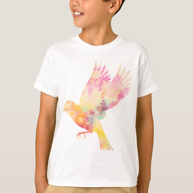 T-shirt oiseau tie dye (Devant)