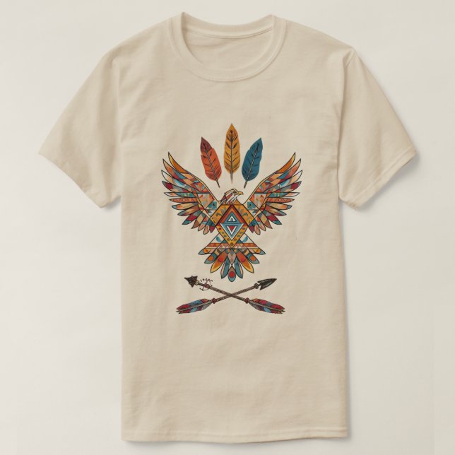 T-shirt Oiseau-tonnerre amérindien - Fier autochtone  (Design devant)