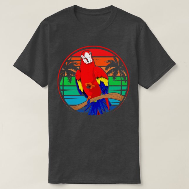 T-shirt Oiseau tropical Macaw Oiseau Parrot (Design devant)