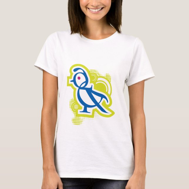 T-shirt Oiseau typographique (Devant)