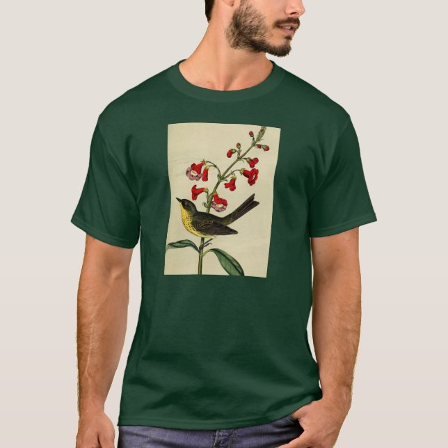 T-shirt Oiseau vintage de fauvette de Kirtlands (Devant)