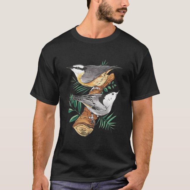 T-shirt Oiseau Watcher Nuthatch Oiseau Amateurs Cadeau Pou (Devant)
