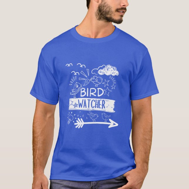 T-shirt Oiseau Watcher Retro Drôle Oiseau Observation vint (Devant)