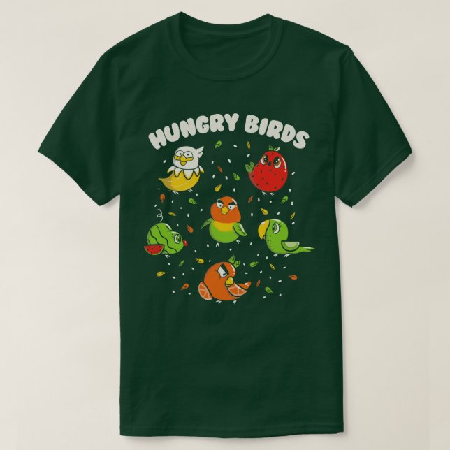 T-shirt Oiseaux affamés Perroquets de fruits par Tobe Fons (Design devant)