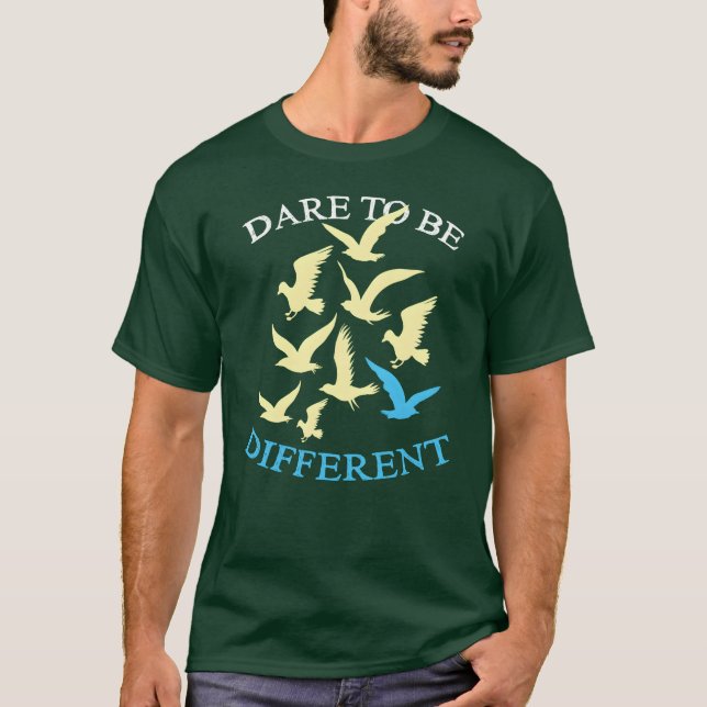 T-shirt Oiseaux Amant Dareo Be Different Cadeau Idée fille (Devant)