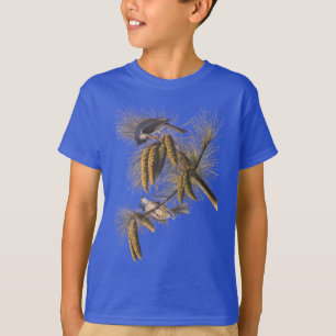 T-shirt Oiseaux Audubon de souris à pois avec Pinecones