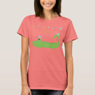 T-shirt Oiseaux bleus et alligator