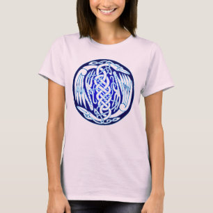 T-shirt Oiseaux celtiques de paix (version bleue)