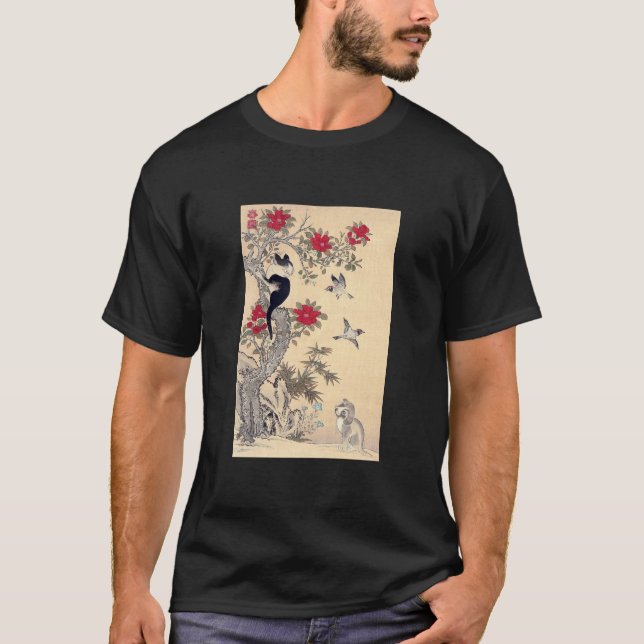 T-shirt Oiseaux, Chat et Chien, Itō Jakuchu (Devant)